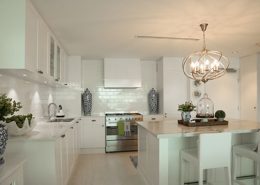 White Marble Kitchen Oven and Stove